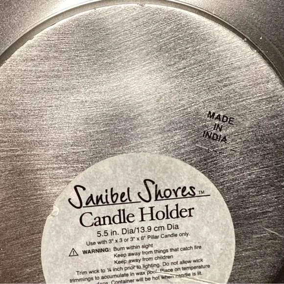 ⚫️ Pair of Sanibel Shores Pewter / Aluminum Crafted Candle Holders - Decor - Picture 10 of 16